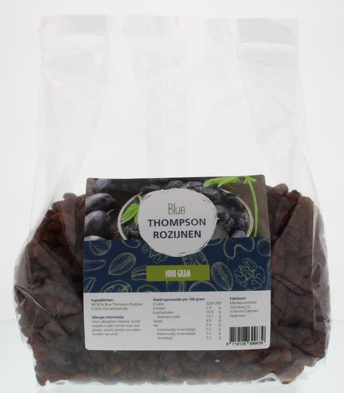 MijnNatuurwinkel Blue thompson rozijnen 1 Kilogram