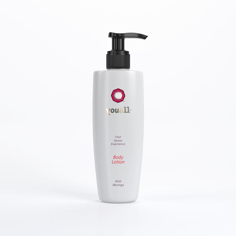 YouAll Bodylotion sauna moringa 200ml, creamy lotion with natural Moringa extract for nourishing body skincare.