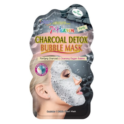 Montagne 7th Heaven face mask charcoal detox bubble sheet 1.00 Stuks