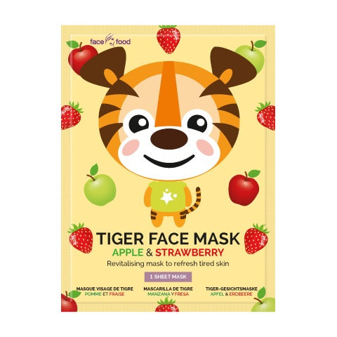 Montagne Tiger sheet face mask apple & strawberry  1.00 Stuks