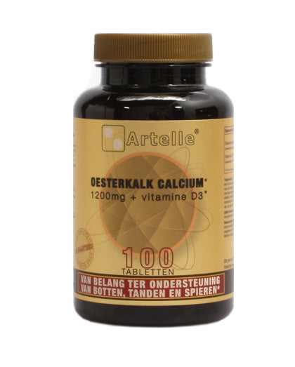 Artelle Oesterkalk 1200mg, calcium + vitamine D3 100 Tabletten