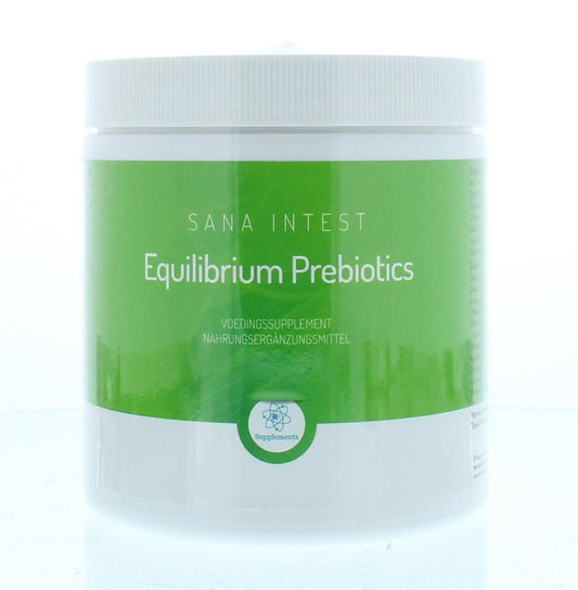 RPSH Sana Intest Equilibrium Prebiotics micro-organisms supplement in a 300g package, featuring a close-up of the product packaging.
