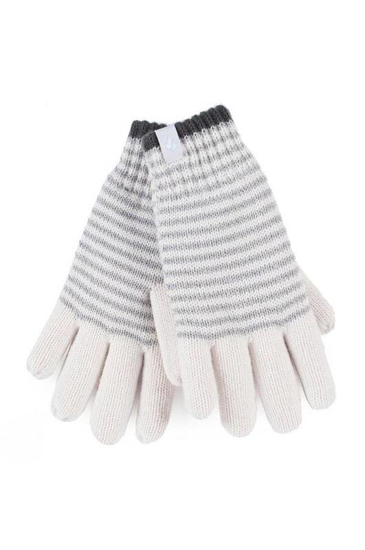 Heat Holders ladies cable gloves in cream, size S/M, soft knit gloves designed for warmth and comfort.