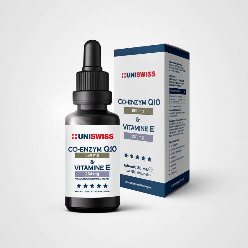 Uniswiss Co-Enzym Q10 en vitamine E 30.00 Milliliter