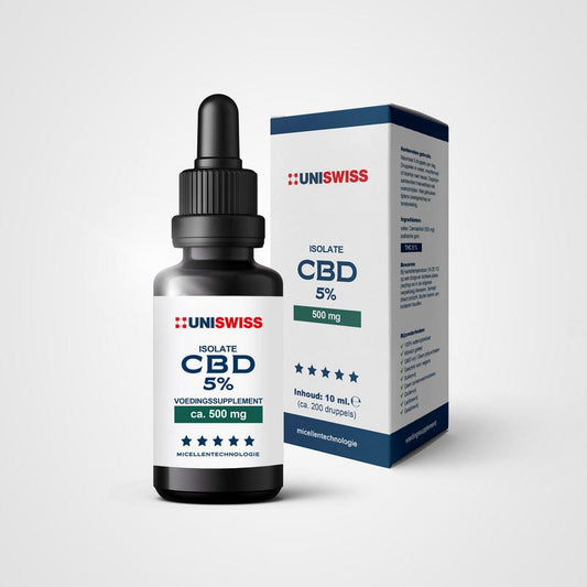 Uniswiss CBD isolate 5% (wateroplosbaar) 10 Milliliter