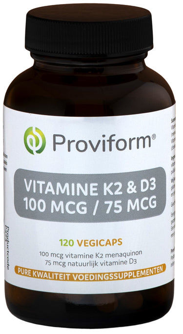 Proviform Vitamine K2 100mcg & D3 75mcg 120.00 Vegetarische capsules