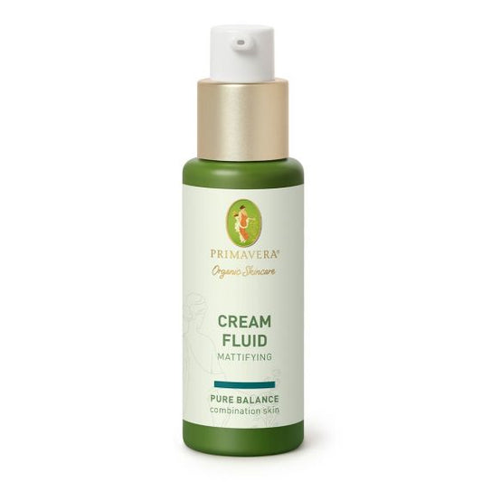 Primavera Primavera Cream fluid mattifying facial moisturizer in 30ml bottle, smooth texture for oily skin.