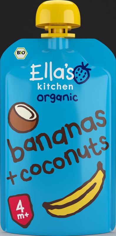Ella's Kitchen Bananas & coconut knijpzakje 4+ maanden bio 120 Gram