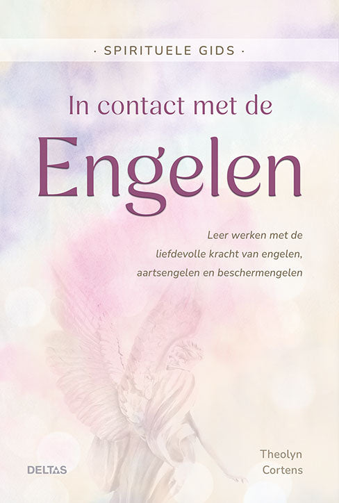 Deltas Spirituele gids in contact met de engelen boek cover with title and illustration, in Dutch language.