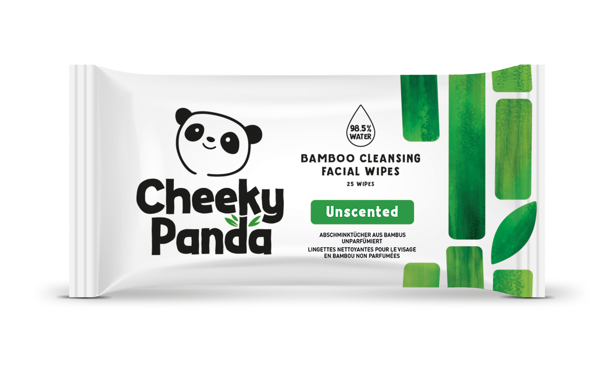 The Cheeky Panda Bamboe gezichtsreinigingsdoekjes parfumvrij 25.00 Stuks