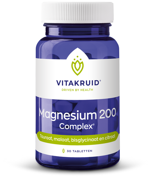Vitakruid Magnesium 200 Complex Tauraat Malaat Bisglycinaat 30.00 Tabletten