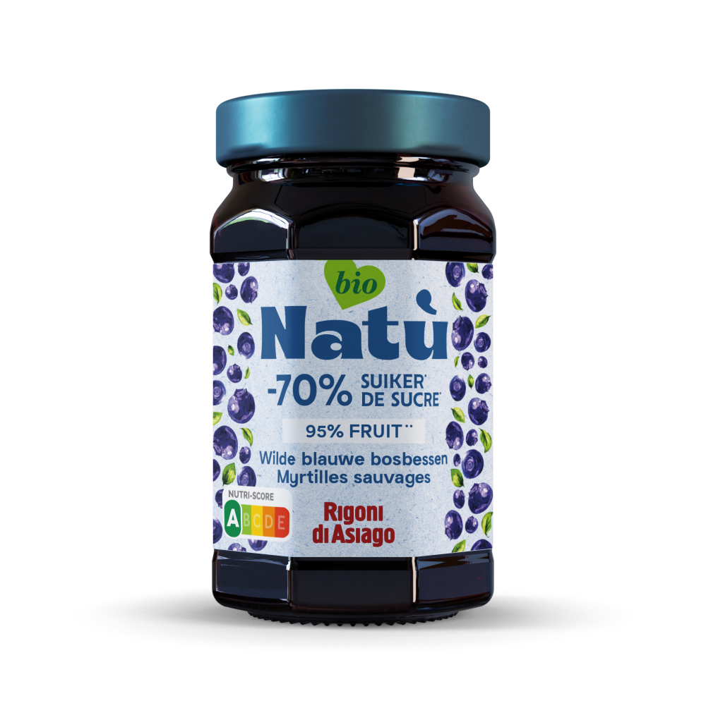 Fiordifrutta Wilde Blauwe bosbesjam bio 600.00 Gram