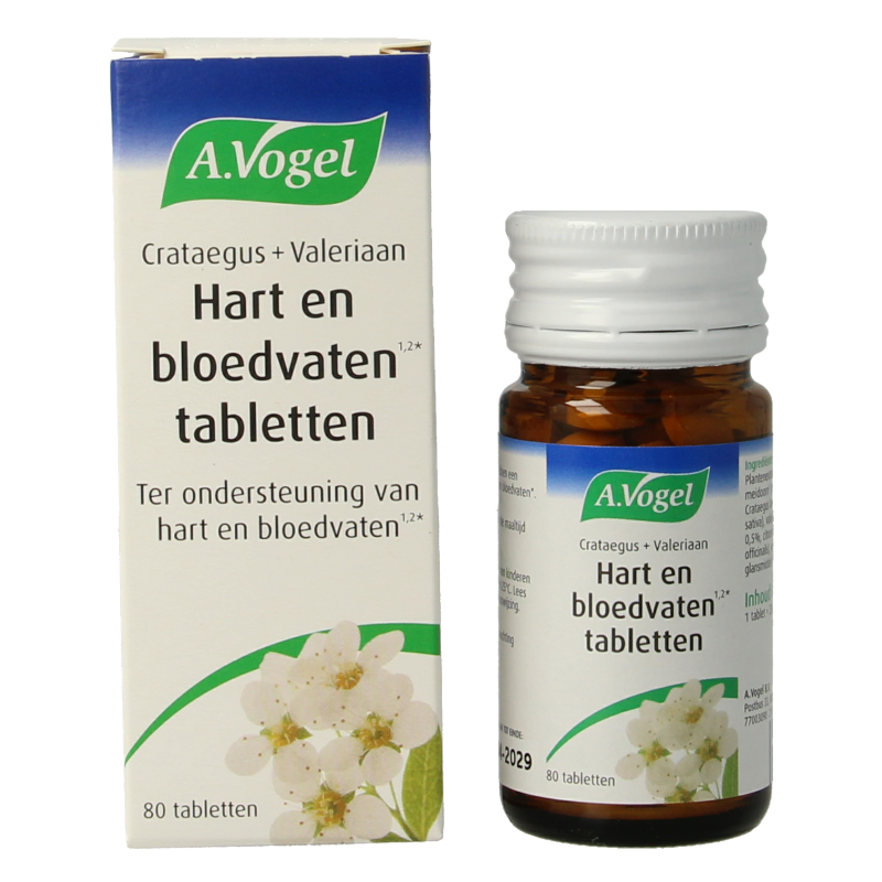 A Vogel Kruidenpreparaten 80 Tabletten A Vogel Crataegus + valeriaan tabletten 80 Tabletten