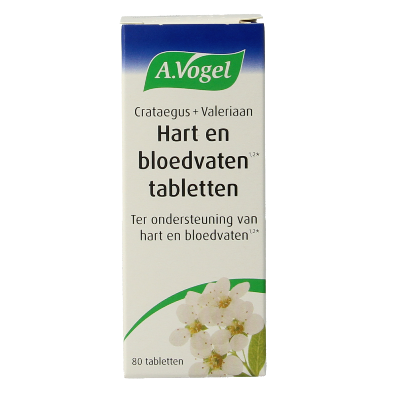 A Vogel Kruidenpreparaten 80 Tabletten A Vogel Crataegus + valeriaan tabletten 80 Tabletten
