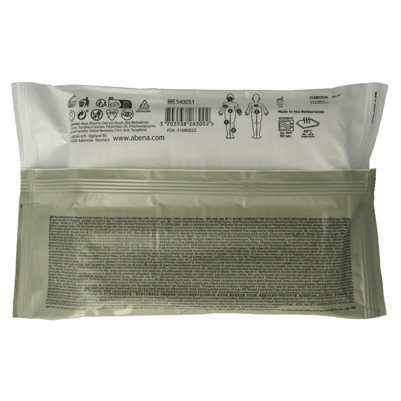 Abena Gezichtsverzorging 8 Stuks Abena Wet wash washandjes verzorgend 8 Stuks