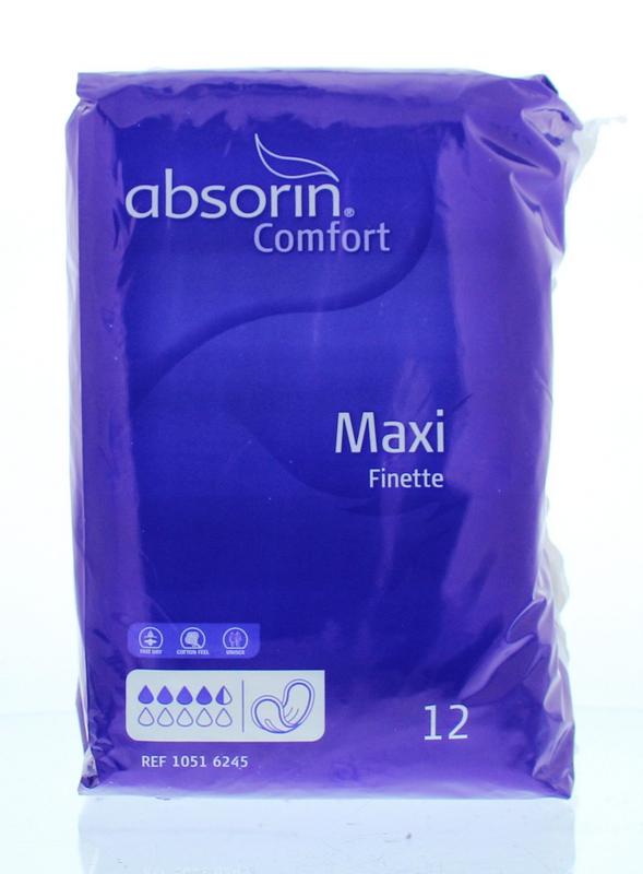 Absorin Incontinentie 12 Stuks Absorin Comfort finette maxi 12 Stuks
