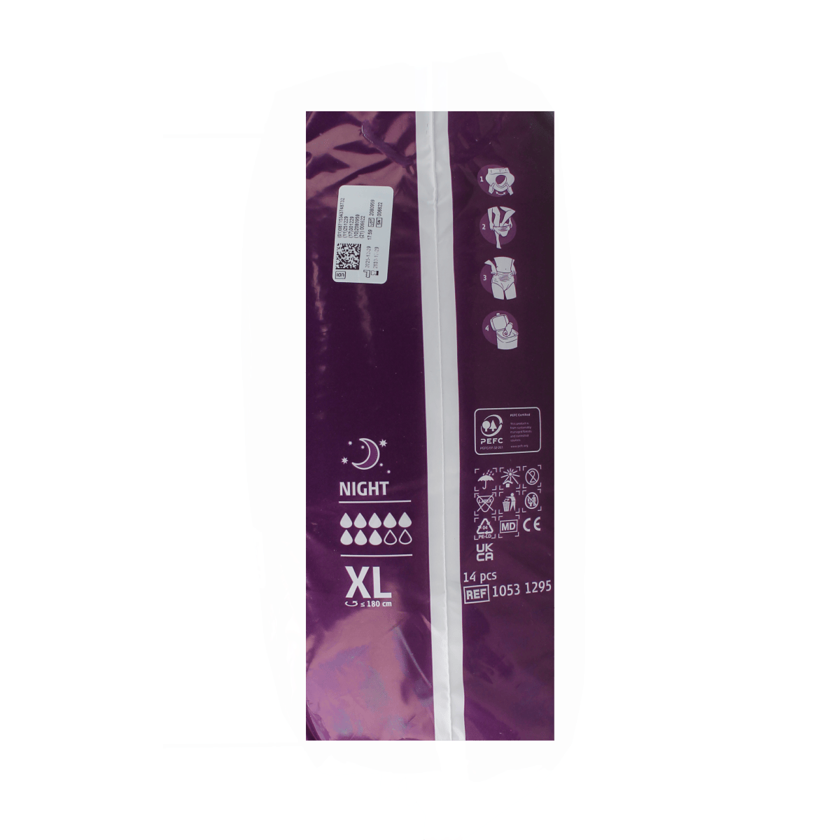 Absorin Comfort Pants Super XL for incontinence, pack of 14, shown in the image with multiple light-colored incontinence pants.