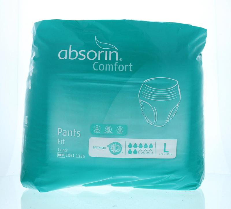 Absorin Incontinentie 14 Stuks Absorin Comfort pants fit maat L tot 145cm 14 Stuks