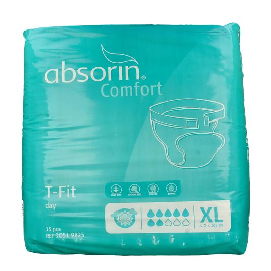 Absorin Incontinentie 15 Stuks Absorin Comfort t-fit day maat XL 15 Stuks