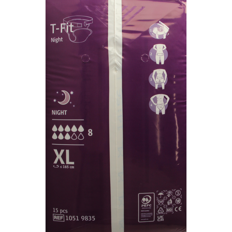 Absorin Incontinentie 15 Stuks Absorin Comfort t-fit night maat XL 15 Stuks