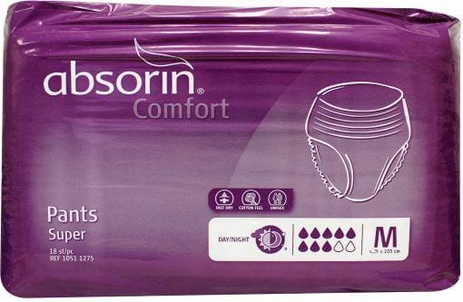 Absorin Incontinentie 18 Stuks Absorin Comfort pants super maat M tot 105cm 18 Stuks