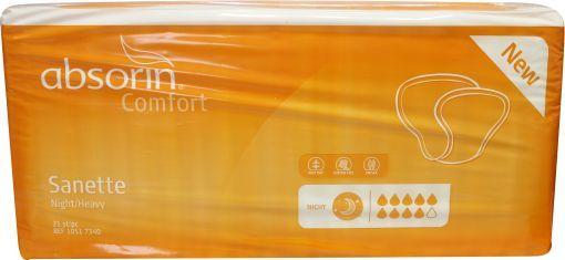 Absorin Incontinentie 21 Stuks Absorin Comfort sanette night/heavy 21 Stuks