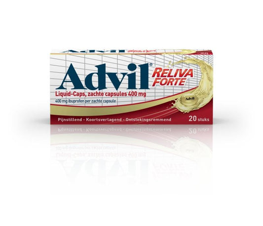 Advil Pijn Algemeen 20 Capsules Advil Reliva liquid caps 400mg 20 Capsules