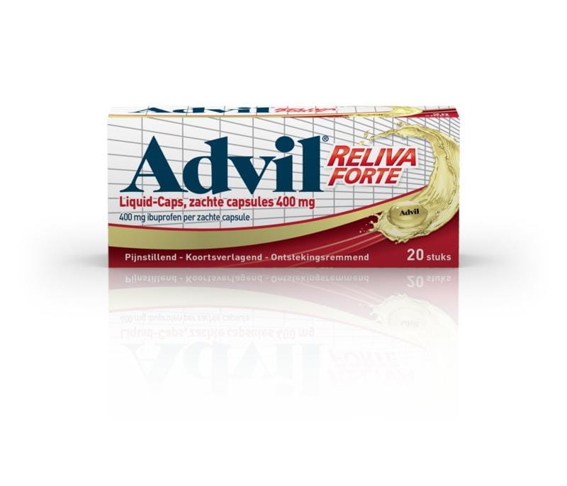 Advil Pijn Algemeen 20 Capsules Advil Reliva liquid caps 400mg 20 Capsules