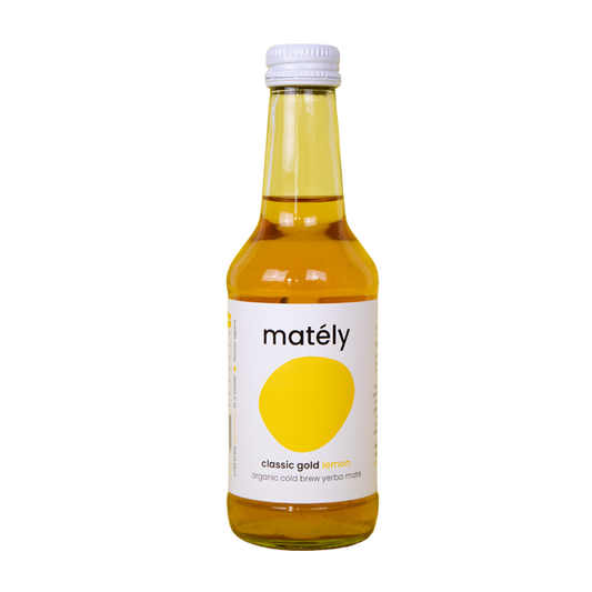 Mately Cold Brew Mate Classic Gold BIO drink in a 250ml bottle, part of Mately's beverage and juice collection.