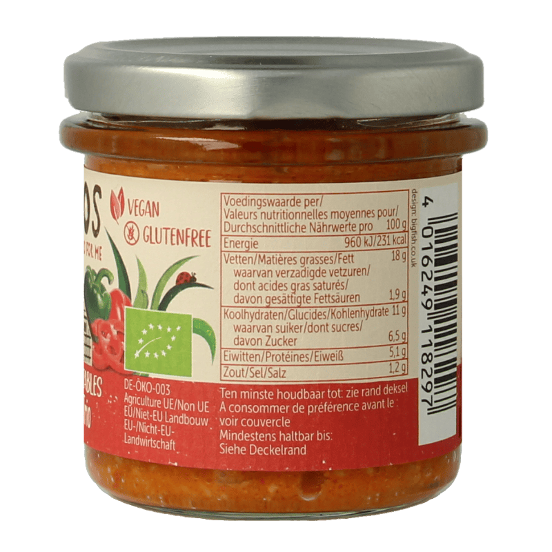 Allos Broodbeleg 135 Gram Allos Farm vegetables pepper trio bio 135 Gram