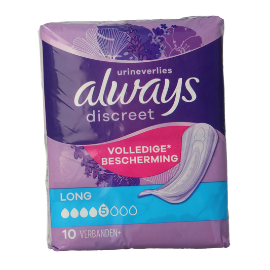 Always Incontinentie 10 Stuks Always Discreet verband long 10 Stuks
