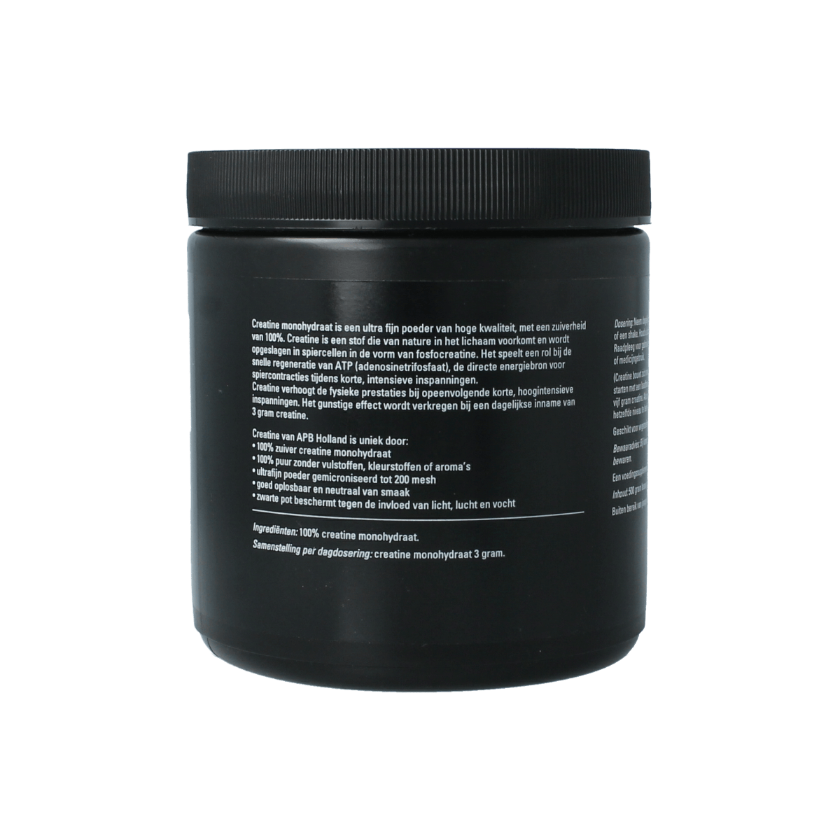 APB Holland Voedingssupplementen en Kruidenpreparaten 500.00 Gram APB Holland APB Holland Creatine 100% zuiver 200 mesh - 500 gr 500.00 Gram