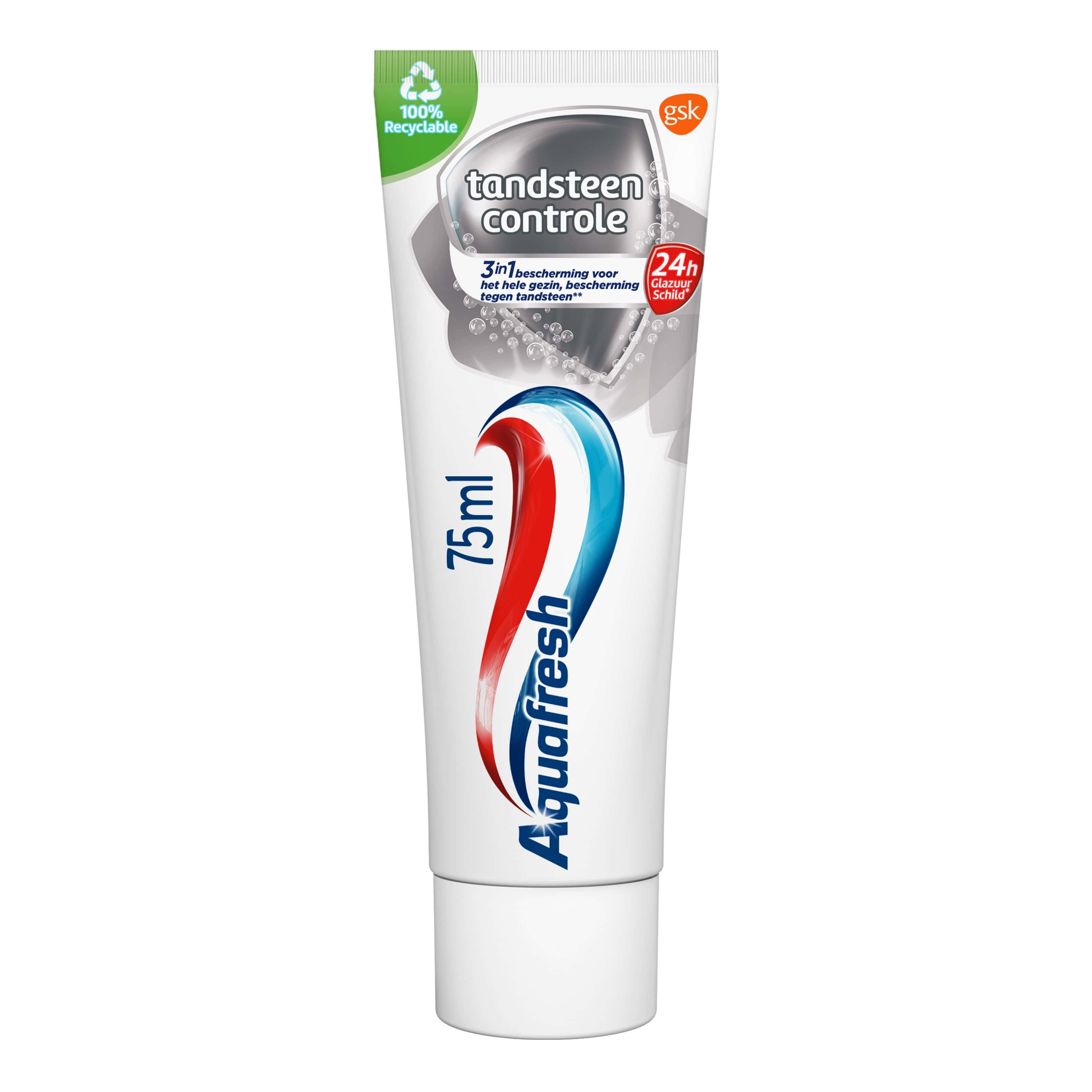 Aquafresh Tandpasta 75 Milliliter Aquafresh Tandpasta tandsteen controle 75 Milliliter