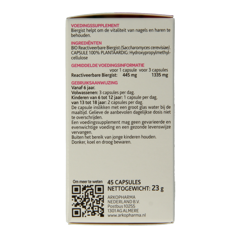 Arkocaps Kruidenpreparaten 45 Capsules Arkocaps Biergist bio 45 Capsules