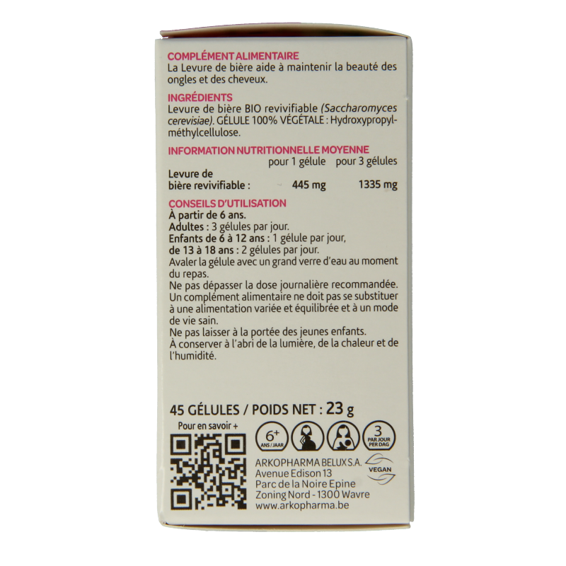 Arkocaps Kruidenpreparaten 45 Capsules Arkocaps Biergist bio 45 Capsules