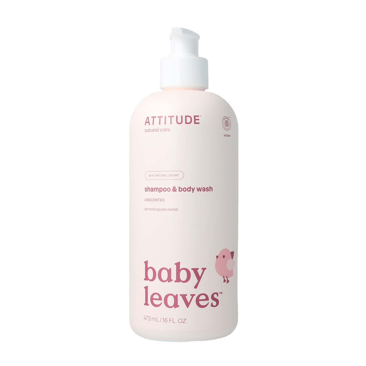 Attitude Baby en Peuter Verzorging 473.00 Milliliter Attitude Shampoo 2 in 1 baby leaves parfum vrij 473.00 Milliliter