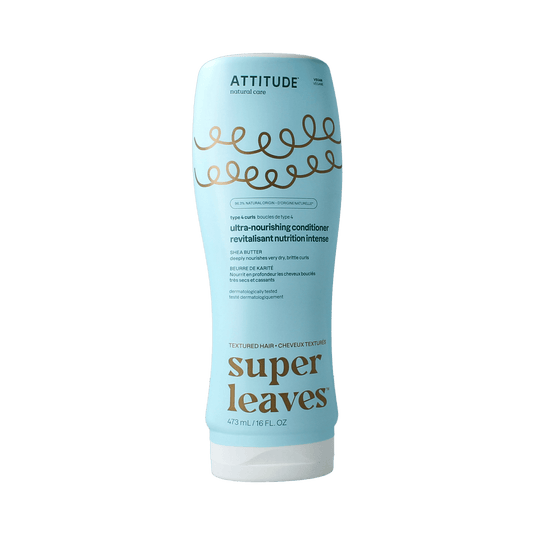 Attitude Shea Butter Curl Conditioner in 473ml bottle, ultra nourishing hair care product for curly hair.