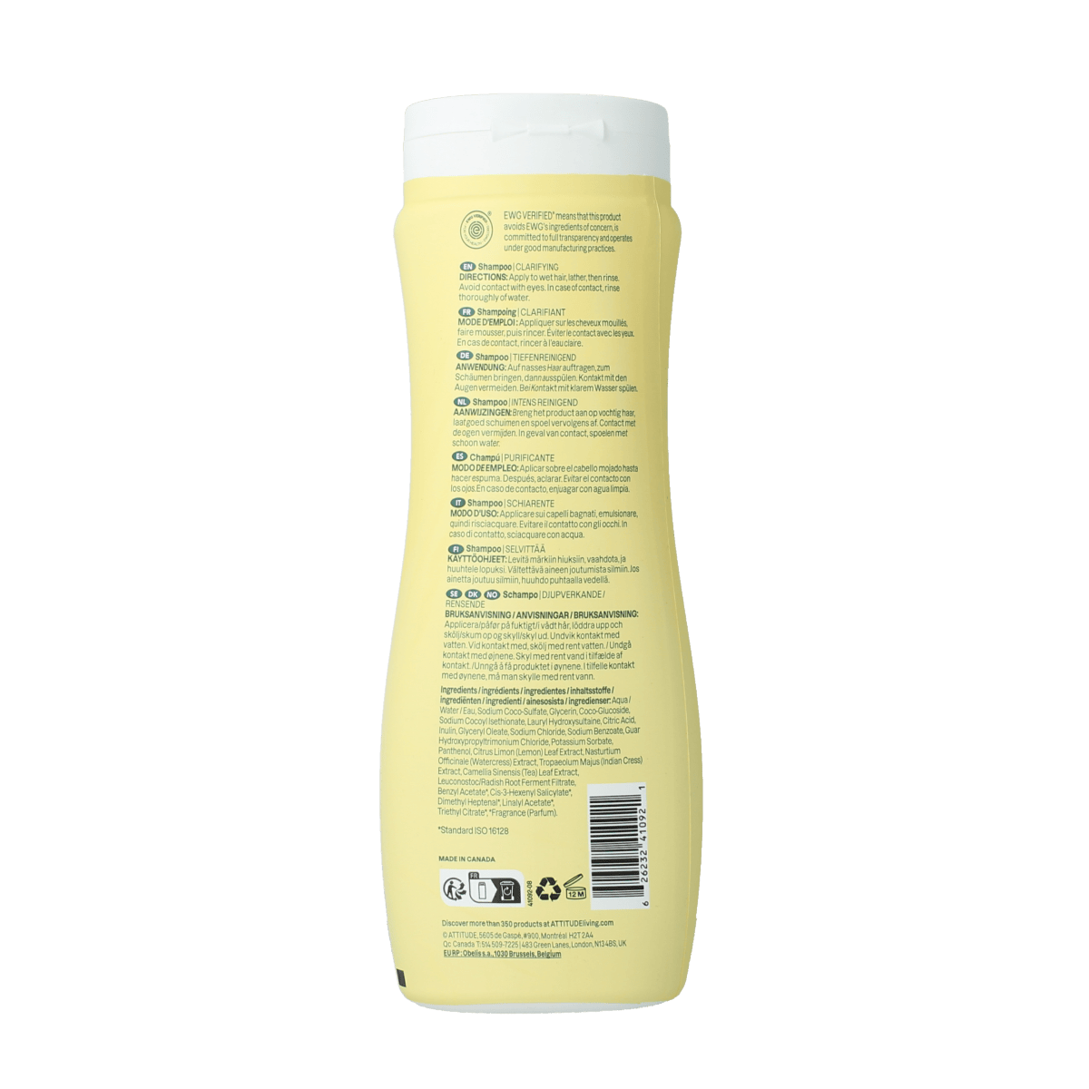 Attitude Haarverzorging 473.00 Milliliter Attitude Shampoo super leaves zuiverend 473.00 Milliliter