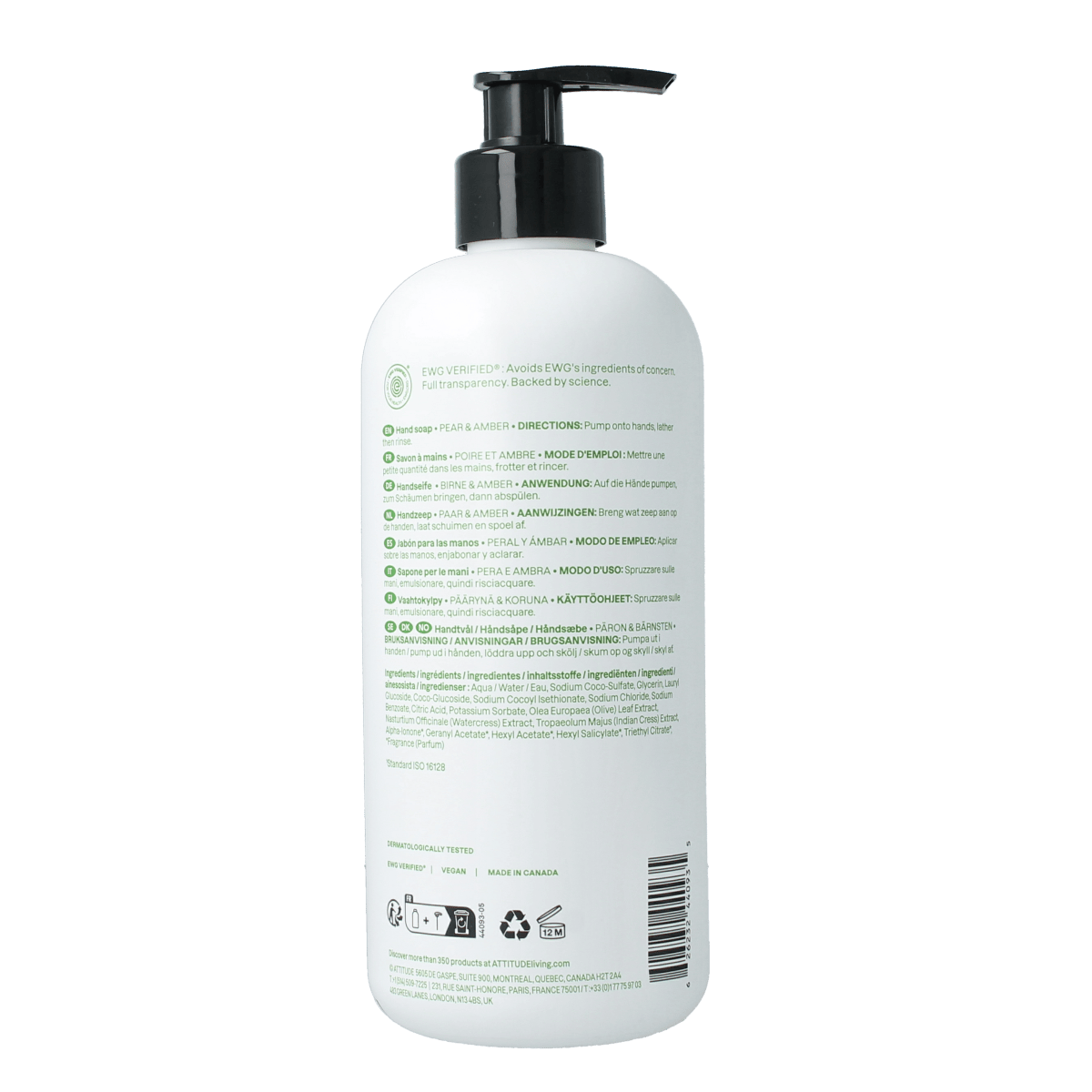 Attitude Zeep 473.00 Milliliter Attitude Super leaves handzeep pear & amber 473.00 Milliliter