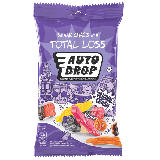 Autodrop Snoepgoed 85 Gram Autodrop Smaak chaos mix total loss snackpack 85 Gram