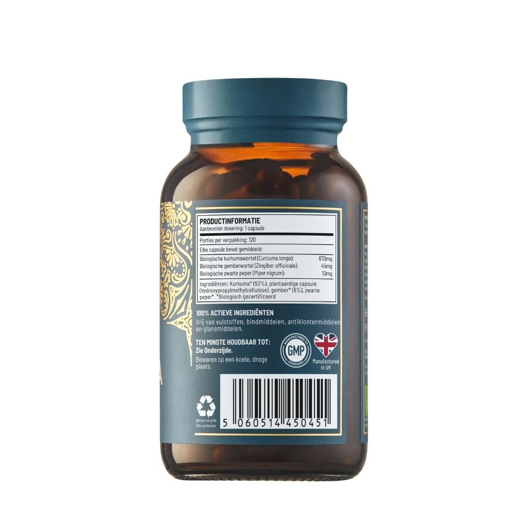 Ayurvediq Kruidenpreparaten 120.00 Capsules Ayurvediq Biologische Kurkuma 120.00 Capsules