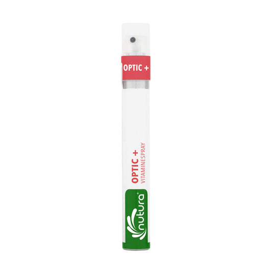 Nutura Vitaminesprays Optic+ vitaminespray bottle, 14.4ml, dietary supplement with vitamins in a compact spray container