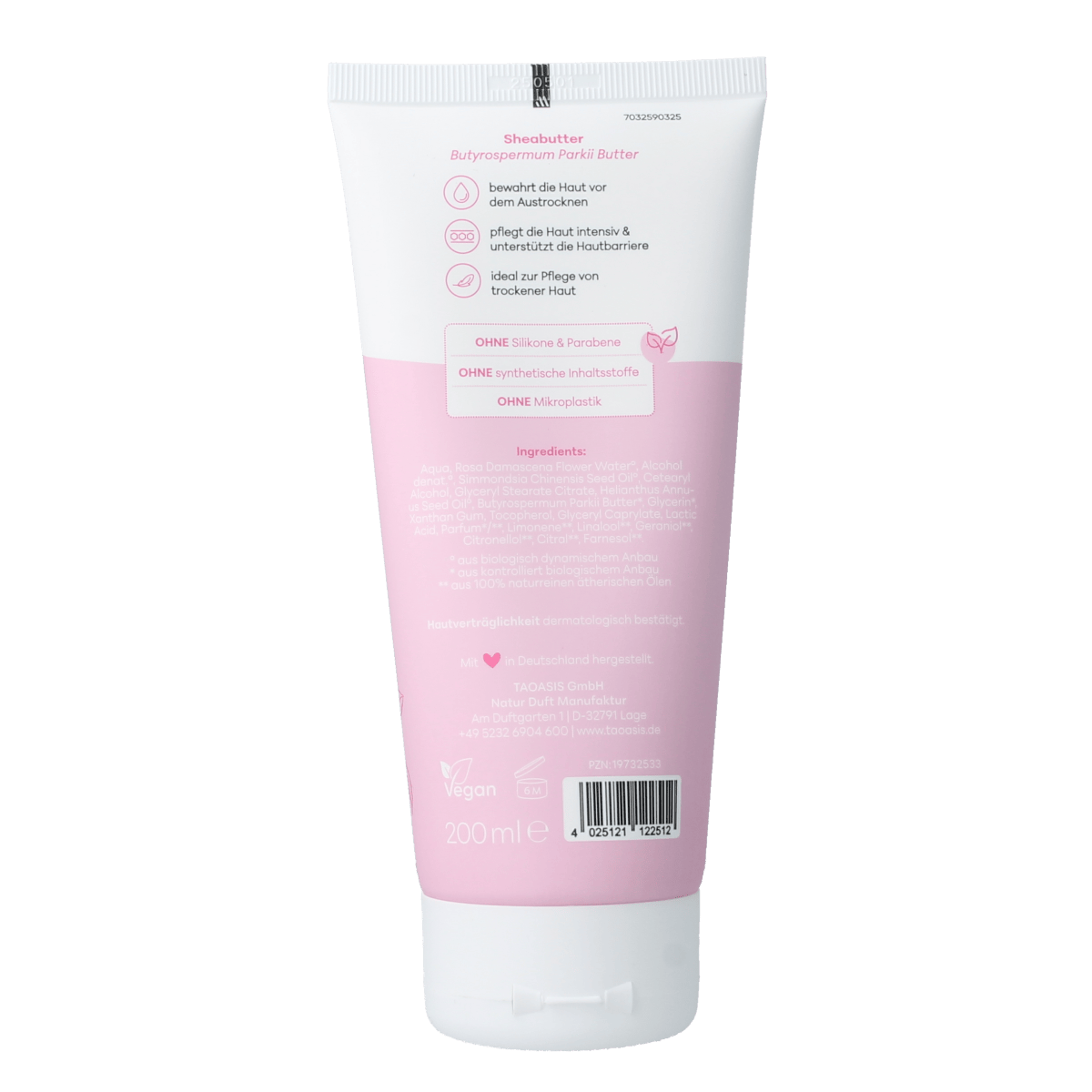 Baldini Rose Demeter body lotion in 200ml bottle, moisturizing body care with floral rose scent