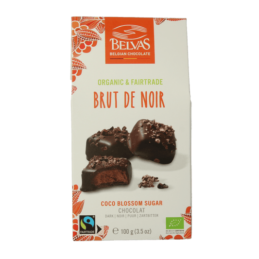 Belvas Chocolade 100 Gram Belvas Brut de noir 82% bio 100 Gram