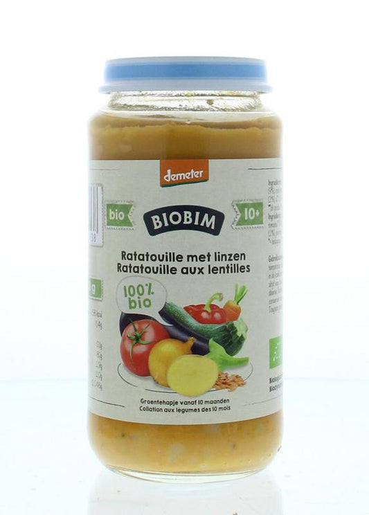 Biobim Baby en Peuter Voeding 250 Gram Biobim Ratatouille linzen 10+ maanden demeter bio 250 Gram