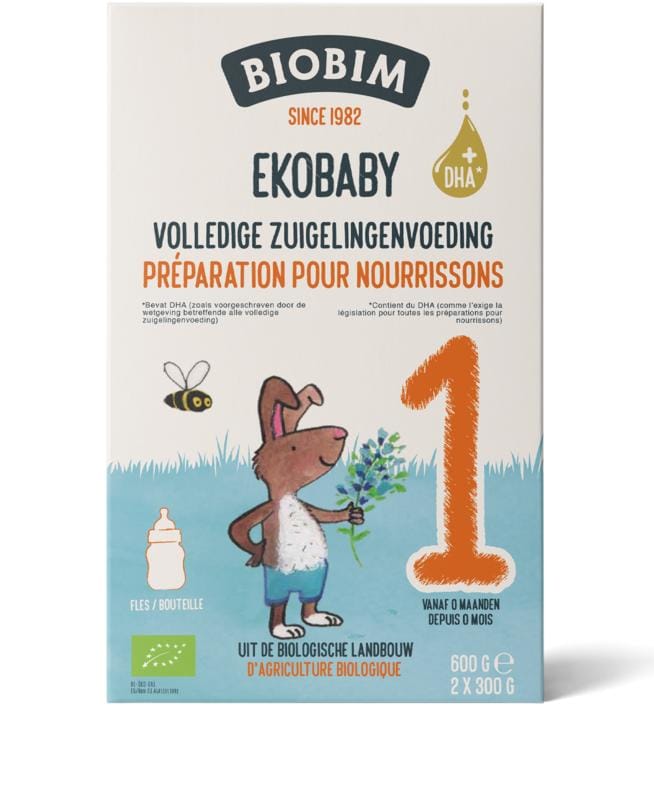 Biobim Baby en Peuter Voeding 600 Gram Biobim Ekobaby 1 volledige zuigelingenvoeding 0+ mnd bio 600 Gram