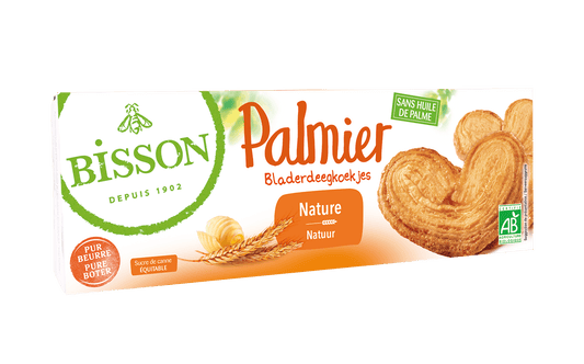 Bisson Koeken 100 Gram Bisson Palmier bladerdeegkoekjes bio 100 Gram