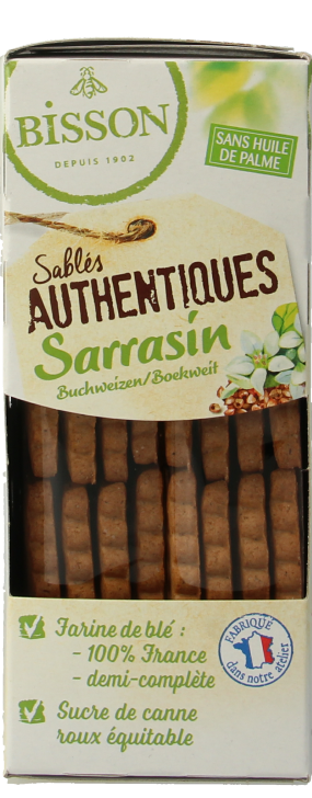 Bisson Koeken 175 Gram Bisson Zandkoekjes boekweit authentiek bio 175 Gram