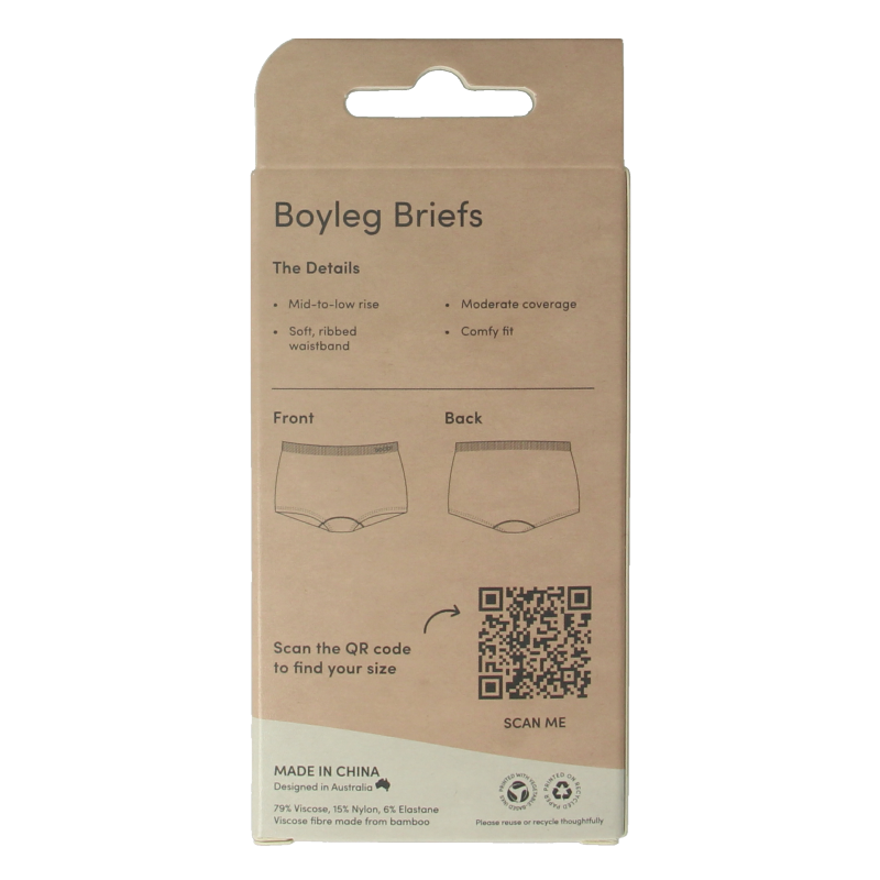 Boody Kleding 1 Stuks Boody  Boyleg damesslip zwart L 1 Stuks