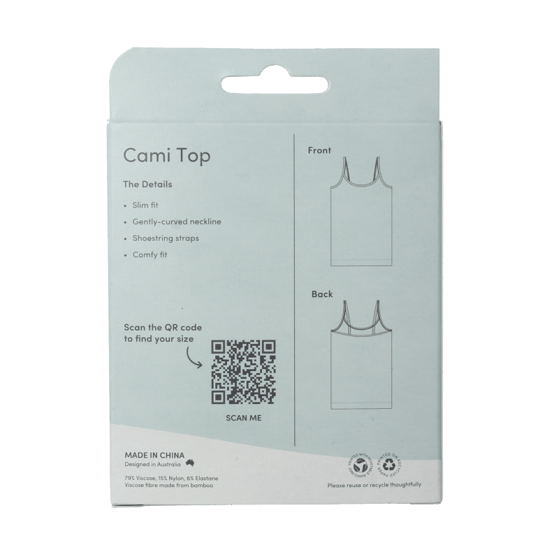 Boody Ondergoed 1 Stuks Boody  Cami top wit M 1 Stuks